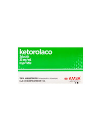 KETOROLACO Sol. Iny. c/3 AMPTAS. 30 MG/1 ML. (Amsa) - Farmacia Humus - Dolor y Fiebre