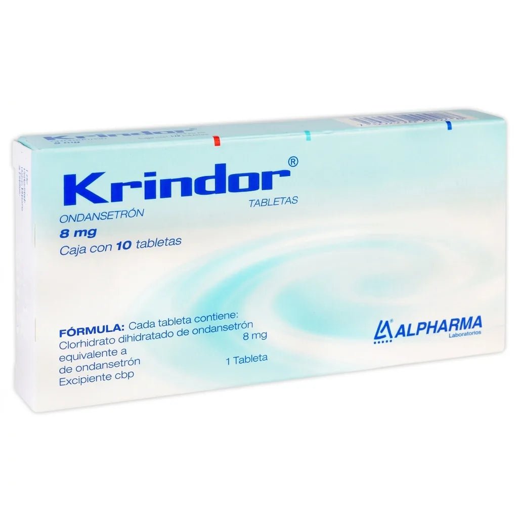 Krindor (Ondansetrón) 8mg 10tab - Farmacia Humus - Gastroenterología (Estomacal)