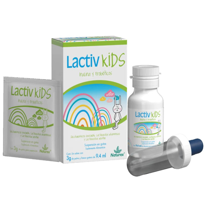 Lactiv Kids (Inulina/Probióticos) 3g/9.4ml 1sobre 1gotero - Farmacia Humus - Vitaminas y Suplementos