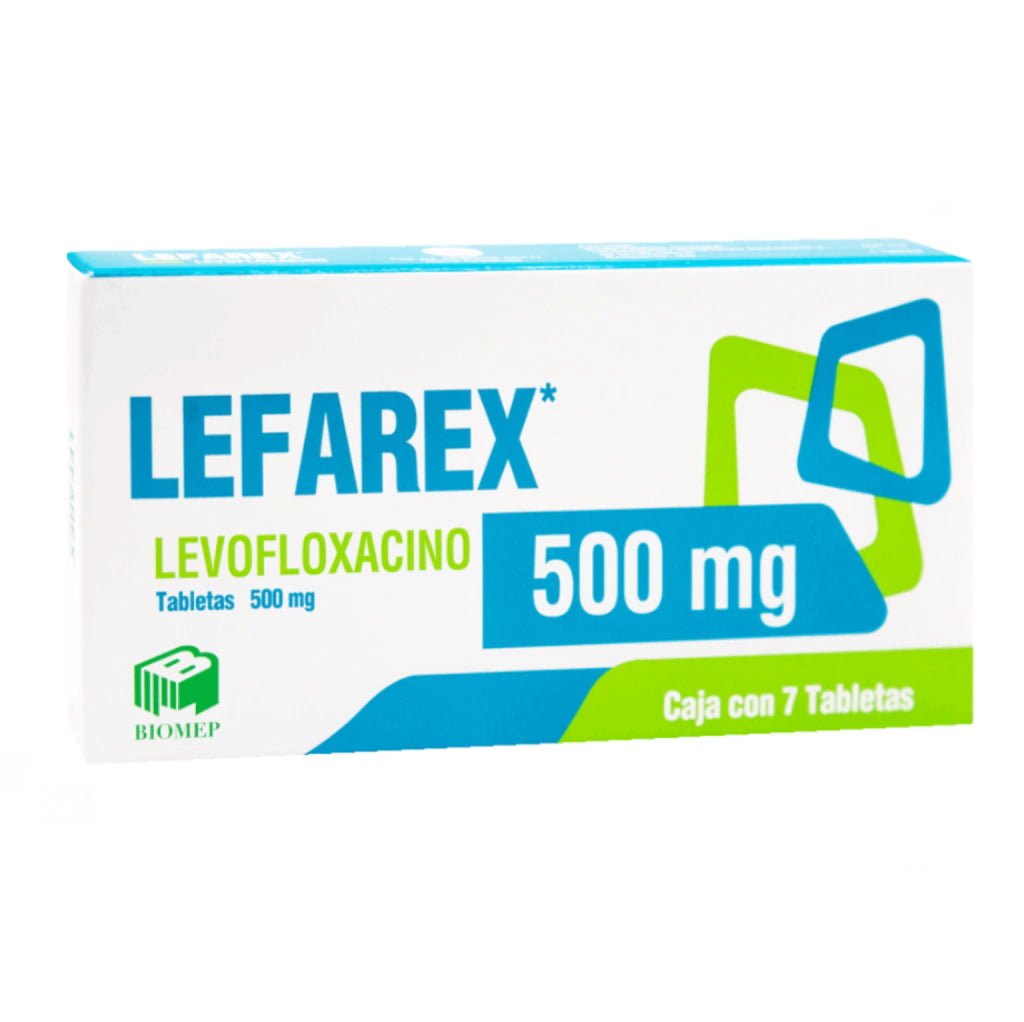 Lefarex (Levofloxacino) 500mg 7tab - Farmacia Humus - Infectología