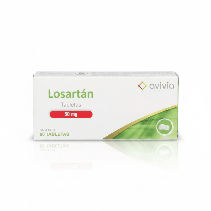 Losartan 50mg 60tab (Avivia) - Farmacia Humus - Cardiología (Corazón)