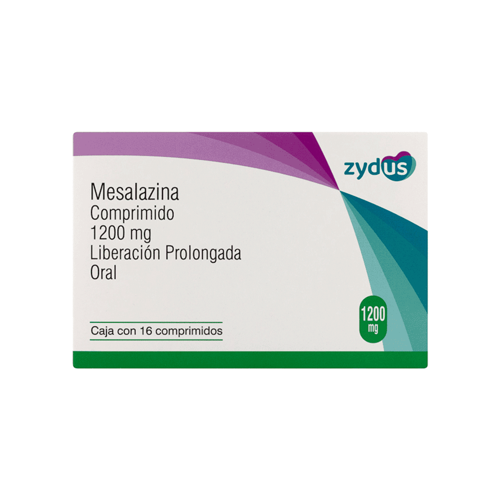 Mesalazina Liberacion Prolongada 500mg 30tab (Zydus) - Farmacia Humus - Gastroenterología (Estomacal)