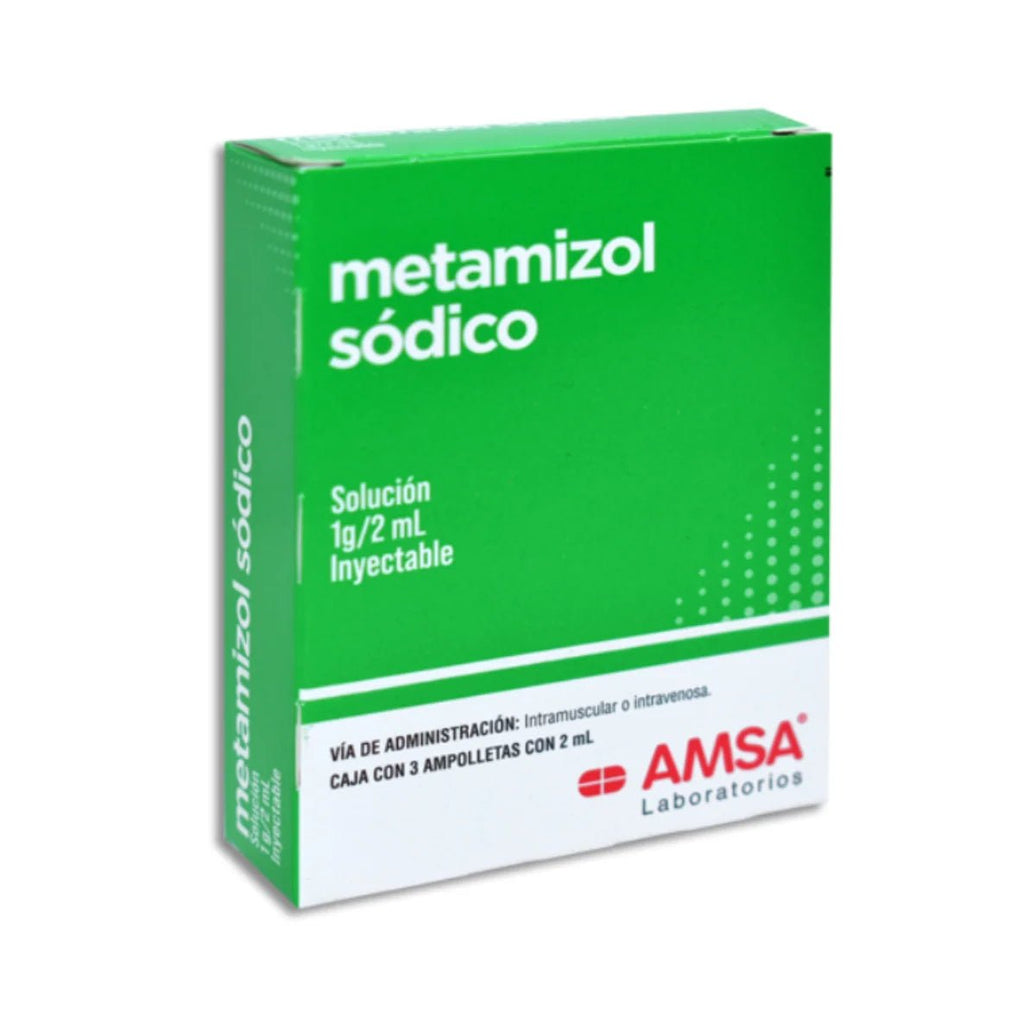 Metamizol Sodico 1g/2ml 3amp (AMSA) - Farmacia Humus - Dolor y Fiebre