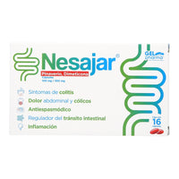 Nesajar (Pinaverio/Dimeticona) 100mg/300mg 16comp - Farmacia Humus - Gastroenterología (Estomacal)