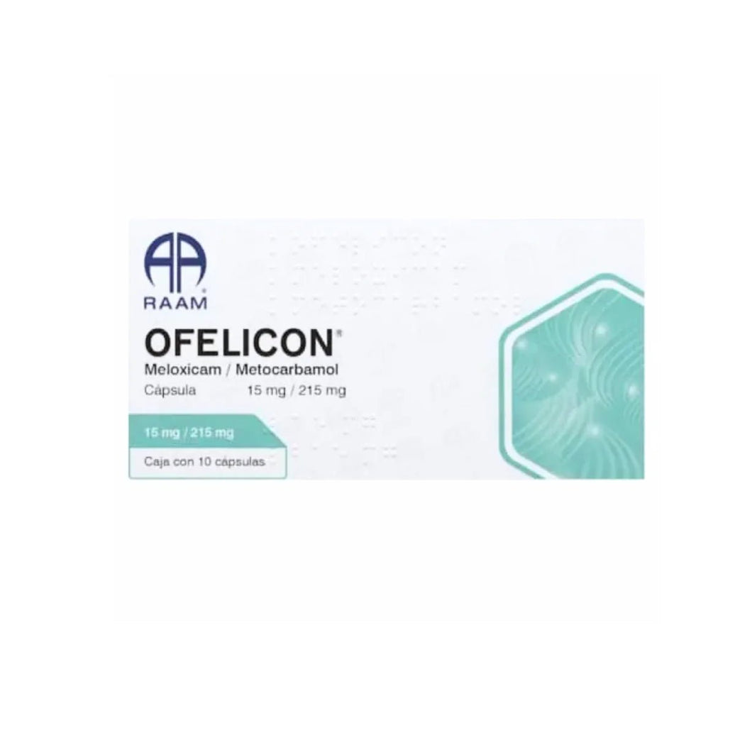 Ofelicon (Meloxicam/Metocarbamol) 15-215mg 10cap - Farmacia Humus - Dolor y Fiebre