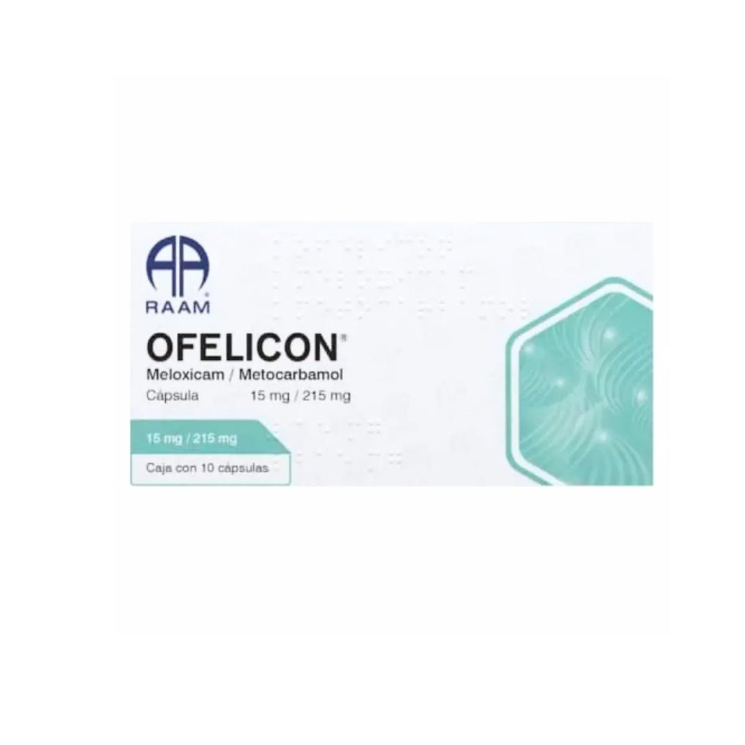 Ofelicon (Meloxicam/Metocarbamol) 15-215mg 10cap - Farmacia Humus - Dolor y Fiebre