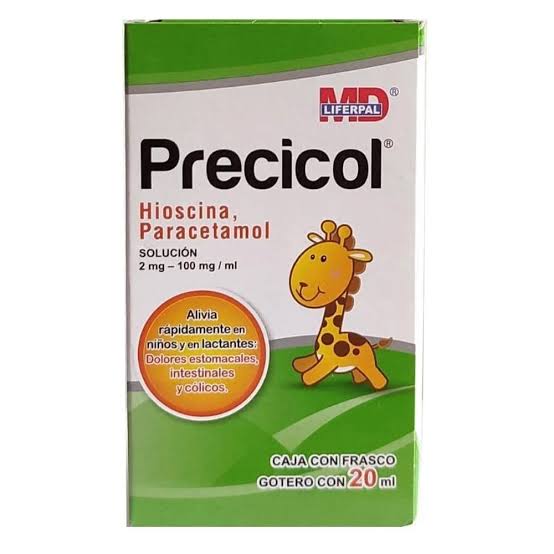 Precicol (Hioscina/Paracetamol) 2mg-100ml 20ml - Farmacia Humus - Dolor y Fiebre