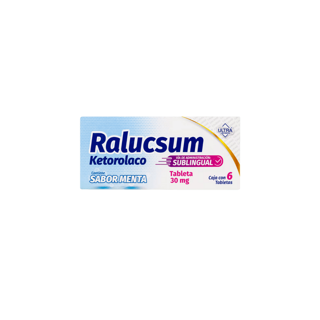 Ralucsum (Ketorolaco) Sublingual 30mg 6tab - Farmacia Humus - Dolor y Fiebre