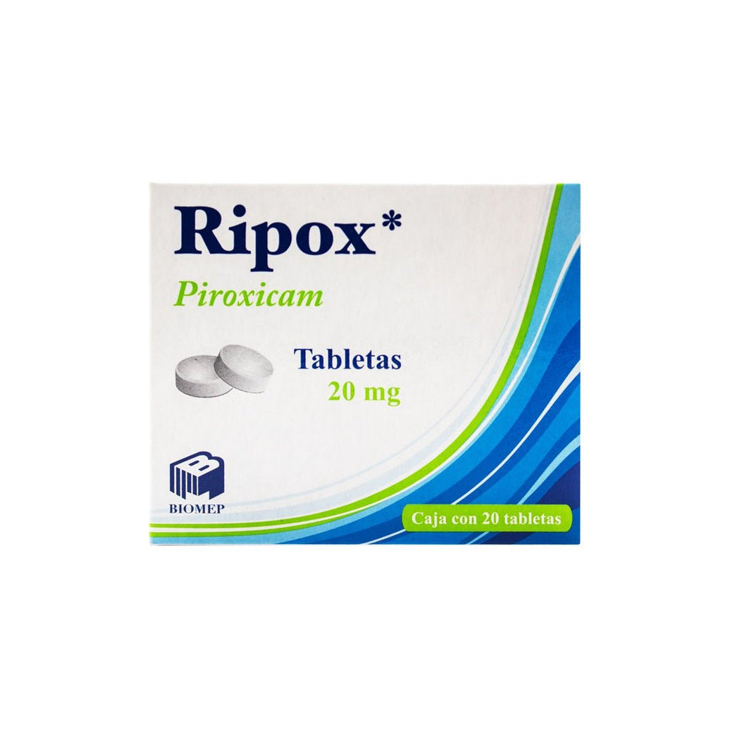 Ripox (Piroxicam) 20mg 20tab - Farmacia Humus - Dolor y Fiebre