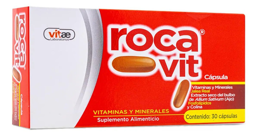 Roca Vit Caps Vitaminas Y Minerales Jalea Real 30cap - Farmacia Humus - Vitaminas y Suplementos