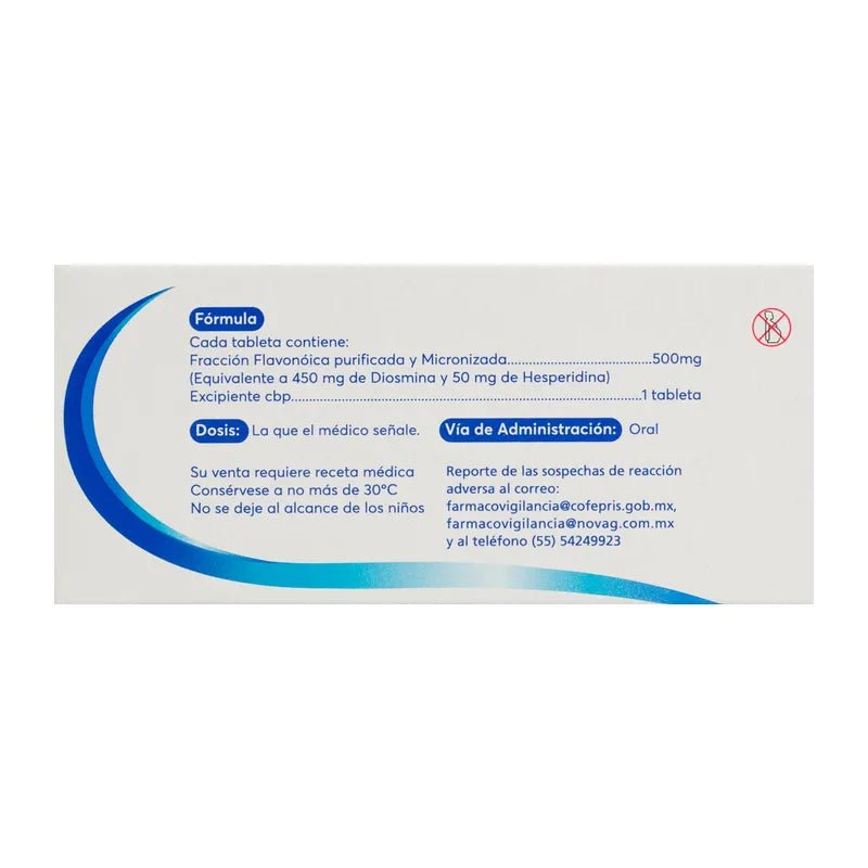 Rovemax (Diosmina/Hesperidina) 450-50mg 20tab - Farmacia Humus - Angiología (Várices)