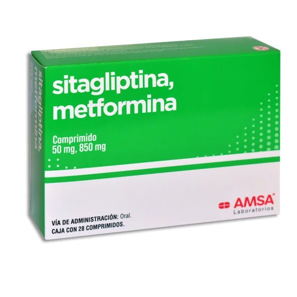 Sitagliptina/Metformina 50-850mg 28tab (AMSA) - Farmacia Humus - Endocrinología (Diabetes)