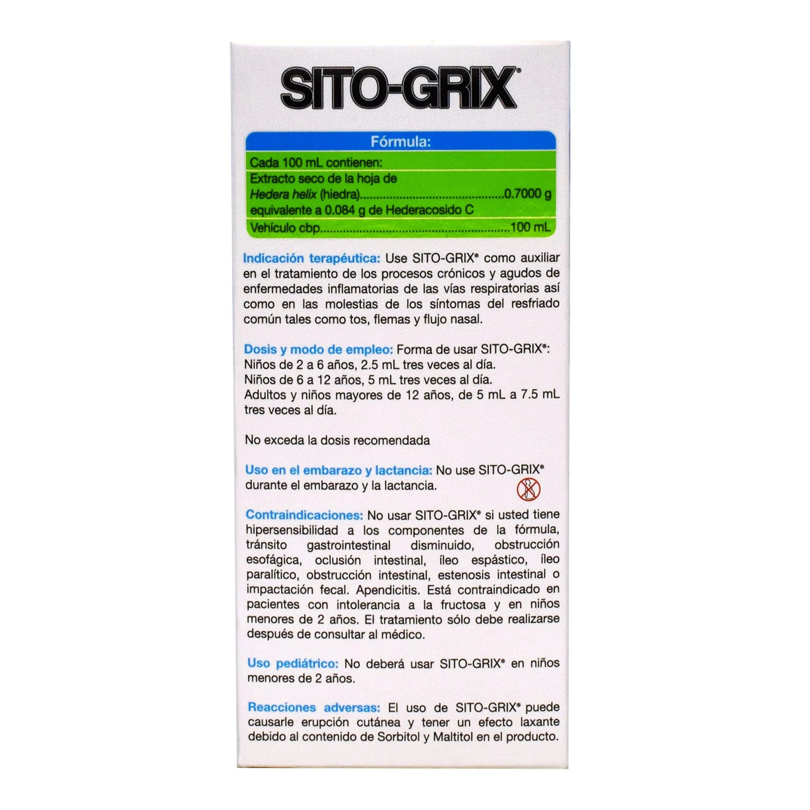 Sito-Grix (Hedera Helix) 0.084g 120ml - Farmacia Humus - Respiratorio