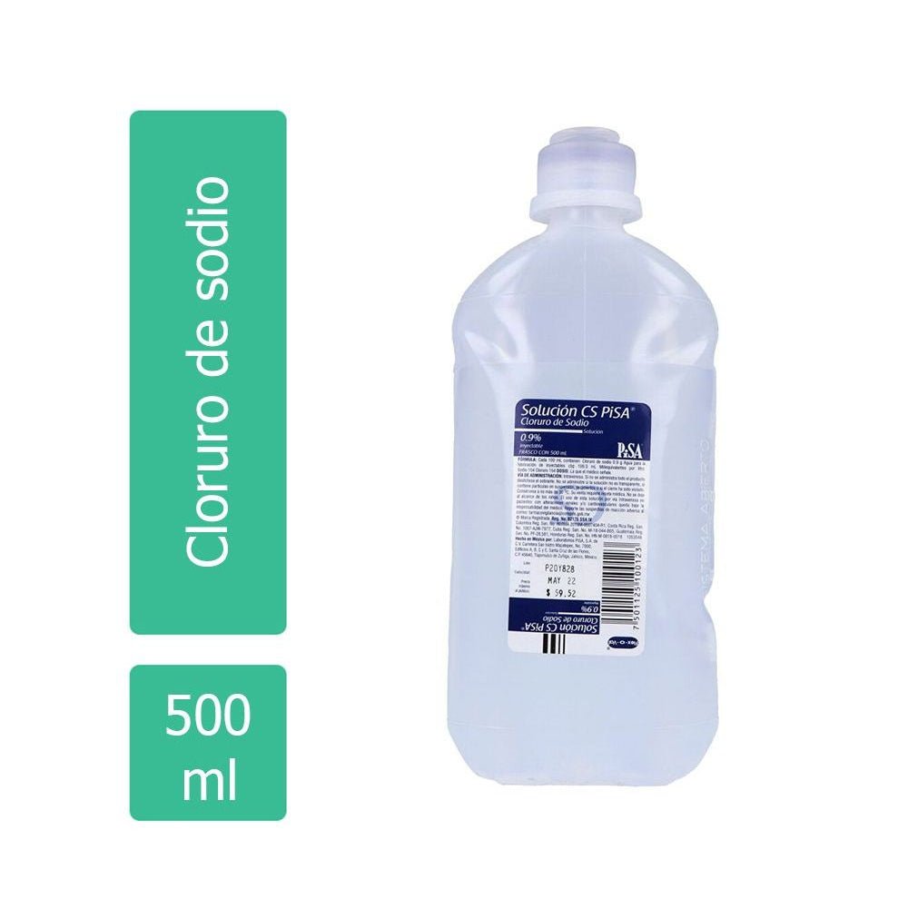 Solucion Cloruro de Sodio 0.9% PiSA 500ml - Farmacia Humus - Botiquín