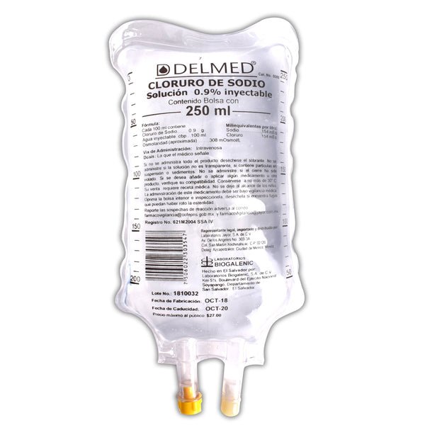 Solucion Cloruro de Sodio Delmed 250ml - Farmacia Humus - Botiquín