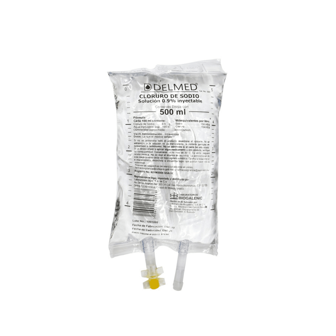 Solucion Cloruro de Sodio Delmed 500ml - Farmacia Humus - Botiquín