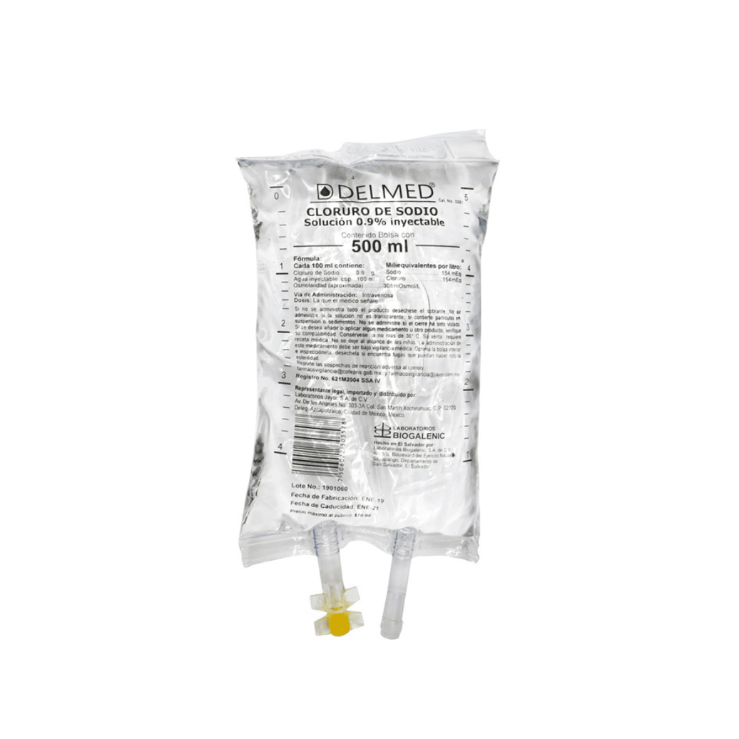Solucion Cloruro de Sodio Delmed 500ml - Farmacia Humus - Botiquín