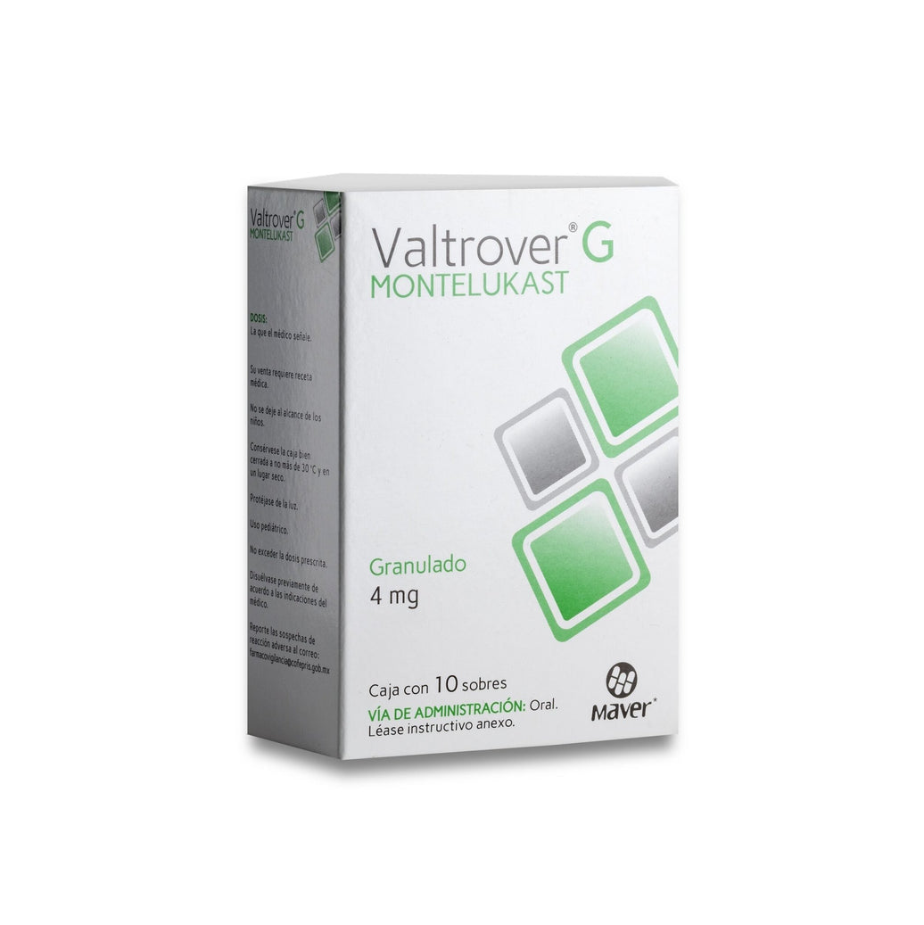 Valtrover G (Montelukast) 4mg 10sobres - Farmacia Humus - Respiratorio