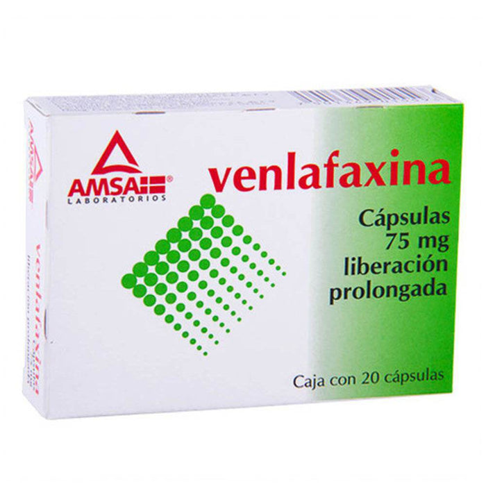 Venlafaxina Prolongada 75mg 20cap (AMSA) - Farmacia Humus - Psiquiatría