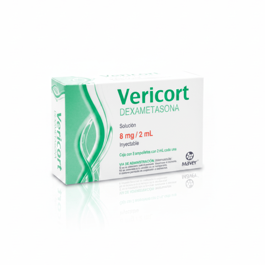 Vericort (Dexametasona) 8mg/2ml 3amp - Farmacia Humus - Dolor y Fiebre