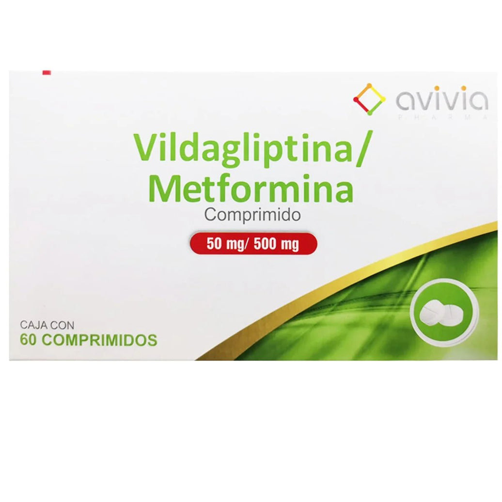 Vildagliptina/Metformina 50-500mg 60comp (Avivia) - Farmacia Humus - Endocrinología (Diabetes)