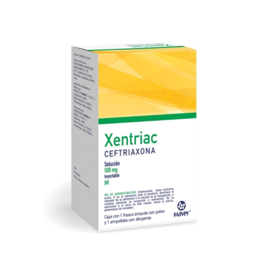 Xentriac (Ceftriaxona) 500mg 1amp - Farmacia Humus - Infectología